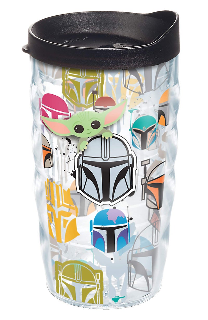 Tervis Star Wars - Mandalorian - Peekaboo Made in USA Double Walled Insulated Tumbler Travel Cup Keeps Drinks Cold & Hot, 10oz Wavy, Classic - Image 1